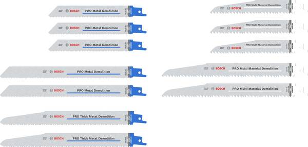 Kit PRO Demolition, 12 pz. Bosch Accessories 2607011821