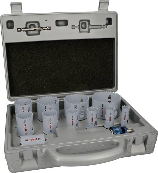 Bosch Accessories 2608594434 2608594434 Kit seghe a tazza 19 mm, 22 mm, 25 mm, 29 mm, 35 mm, 38 mm, 44 mm, 51 mm, 57 mm, 64 mm, 76 mm 1 pz.