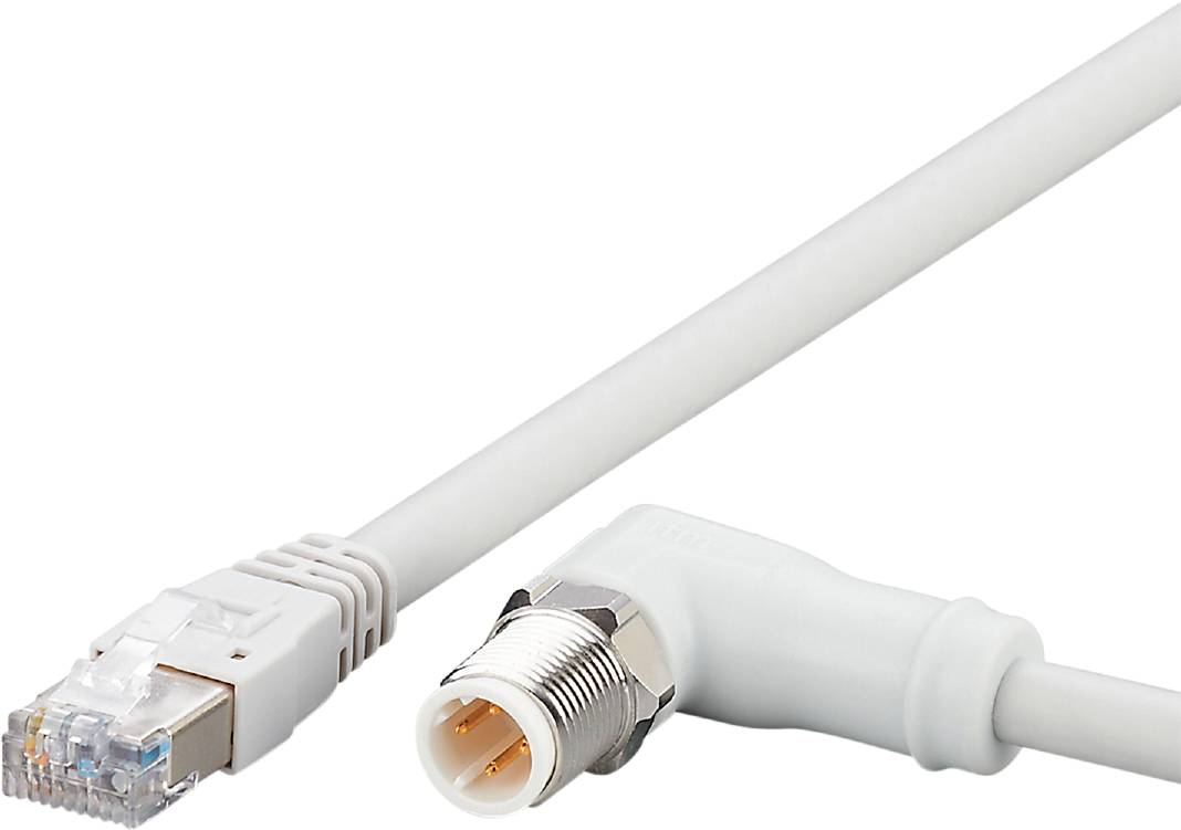 Cavo USB e connettore coassiale bianco.