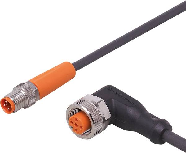 ifm Electronic EVC293 Linea di collegamento M8 Spina dritta, Presa angolata 2 m Numero di poli: 4, 5 1 pz.
