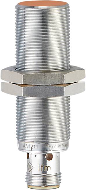 Vite metallica con due dadi esagonali, primo piano.