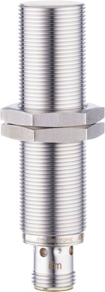 Vite metallica con filettatura e due dadi esagonali.