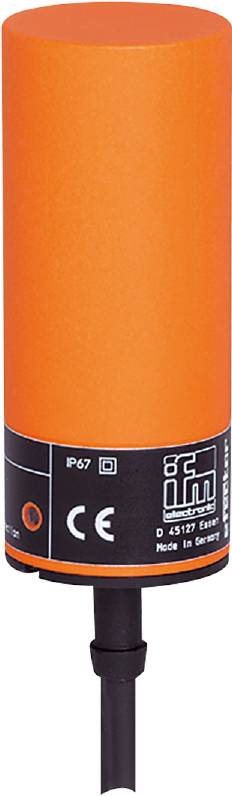 Un imballaggio di sicurezza arancione con simbolo di classe di protezione IP67 e logo del produttore, idoneo per proteggere i contenuti da polvere e acqua.