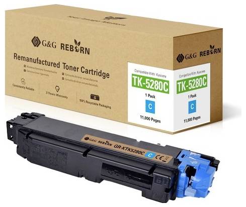 G&G Toner sostituisce Kyocera TK-5280 Compatibile Ciano 11000 pagine Reborn remanufactured 21297