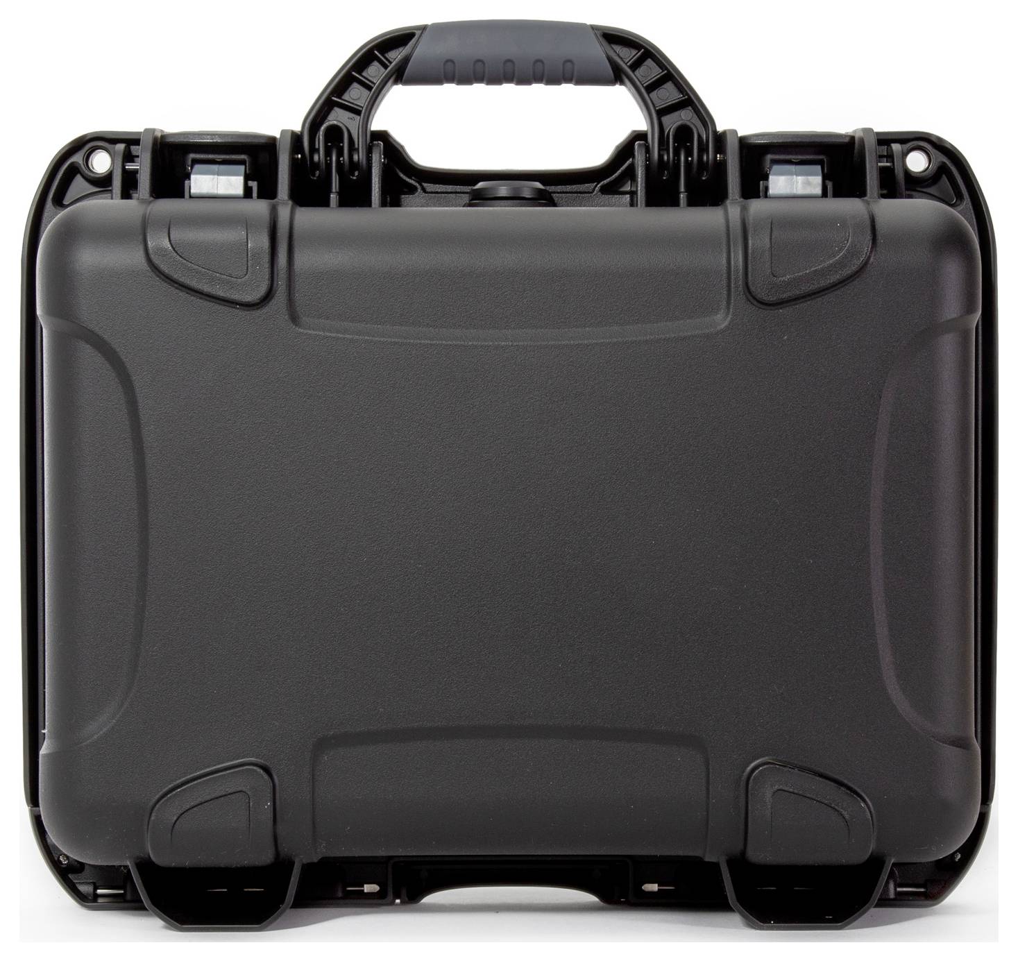 Valigia nera, robusta, con manico, adatta per un trasporto sicuro.