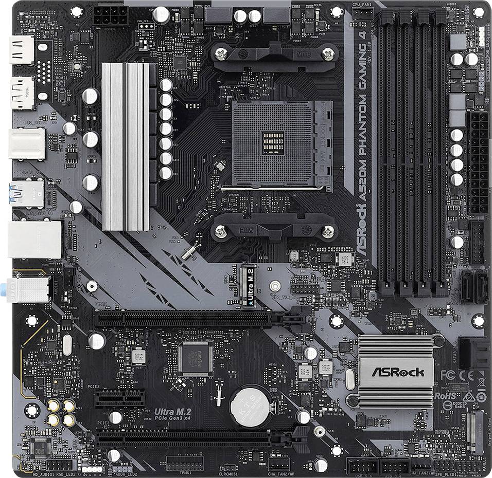 ASRock A520M Phantom Mainboard Attacco (PC) AMD AM4 Fattore di forma (dettagli) Micro-ATX Chipset della scheda madre AMD-0