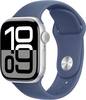 Apple Watch Series 10 GPS 42 mm Cassa in alluminio Cinturino sport Denim S/M