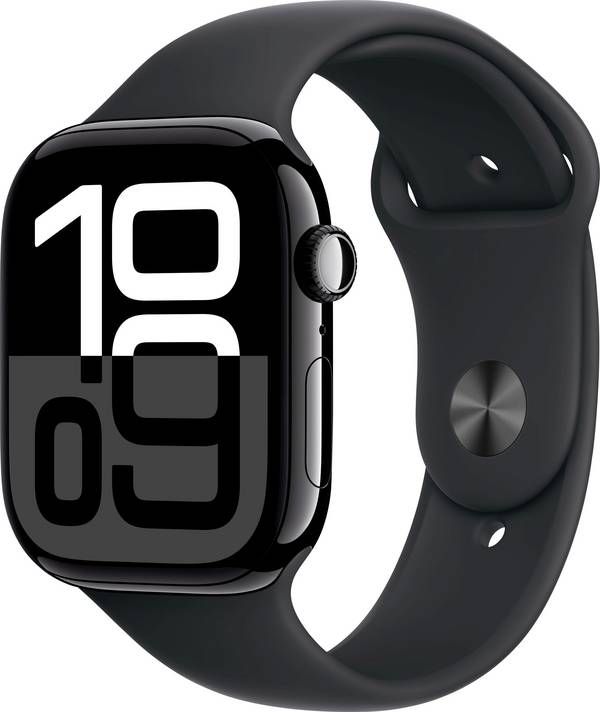 Apple Watch Series 10 GPS 46 mm Cassa in alluminio Cinturino sport Nero M/L