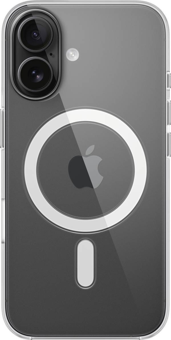 Apple Clear Case Custodia Apple iPhone 16 Trasparente Anti urti, Carica induttiva MA6A4ZM/A