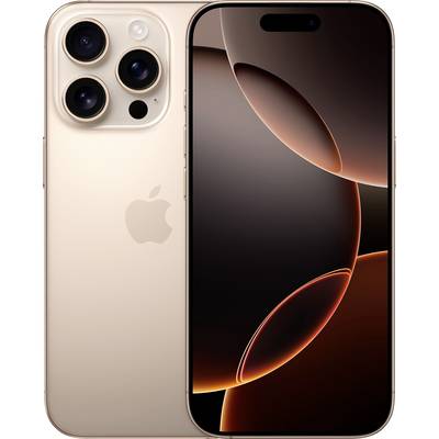 Un moderno smartphone in oro con tre obiettivi fotografici sul retro e un ampio display sulla parte anteriore.