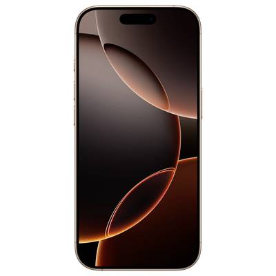 Smartphone con uno sfondo scuro che risplende di cerchi in tonalità di marrone e arancione.