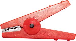 Cavo di collegamento per recinti con morsetto a coccodrillo VOSS.farming, 100 cm, occhiello M8, rosso