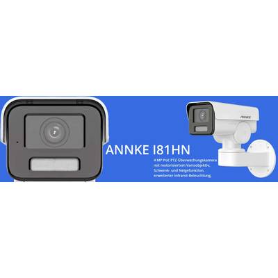 'ANNKE I81HN 4 MP PoE PTZ Telecamera di sorveglianza con obiettivo motorizzato a variabile focale, funzione di pan-tilt, illuminazione infrarossi avanzata.'
