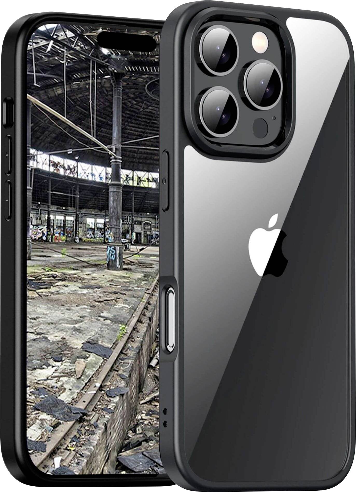 JT Berlin BackCase Pankow Hybrid Backcover per cellulare Apple iPhone 16 Pro Max Nero, Trasparente Carica induttiva 11097