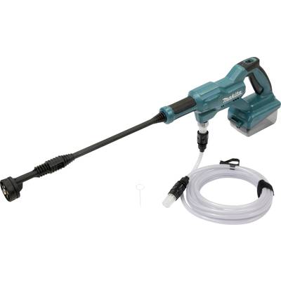 Un idropulitrice wireless con un tubo lungo e un ugello, ideale per la pulizia mobile senza un attacco fisso dell'acqua.