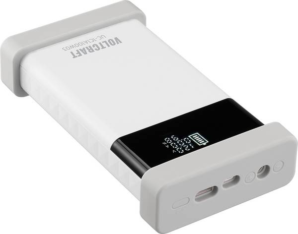 VOLTCRAFT UC-1C1A100W03 Caricatore USB 100 W 1x USB-C ®, 1x 2 USB-A Consegna di potenza 3.0 Bianco puro