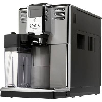 Macchina da caffè automatica in argento con serbatoio dell'acqua e comandi a pulsanti, marca 'Gaggia Anima Class', dal design compatto e moderno.
