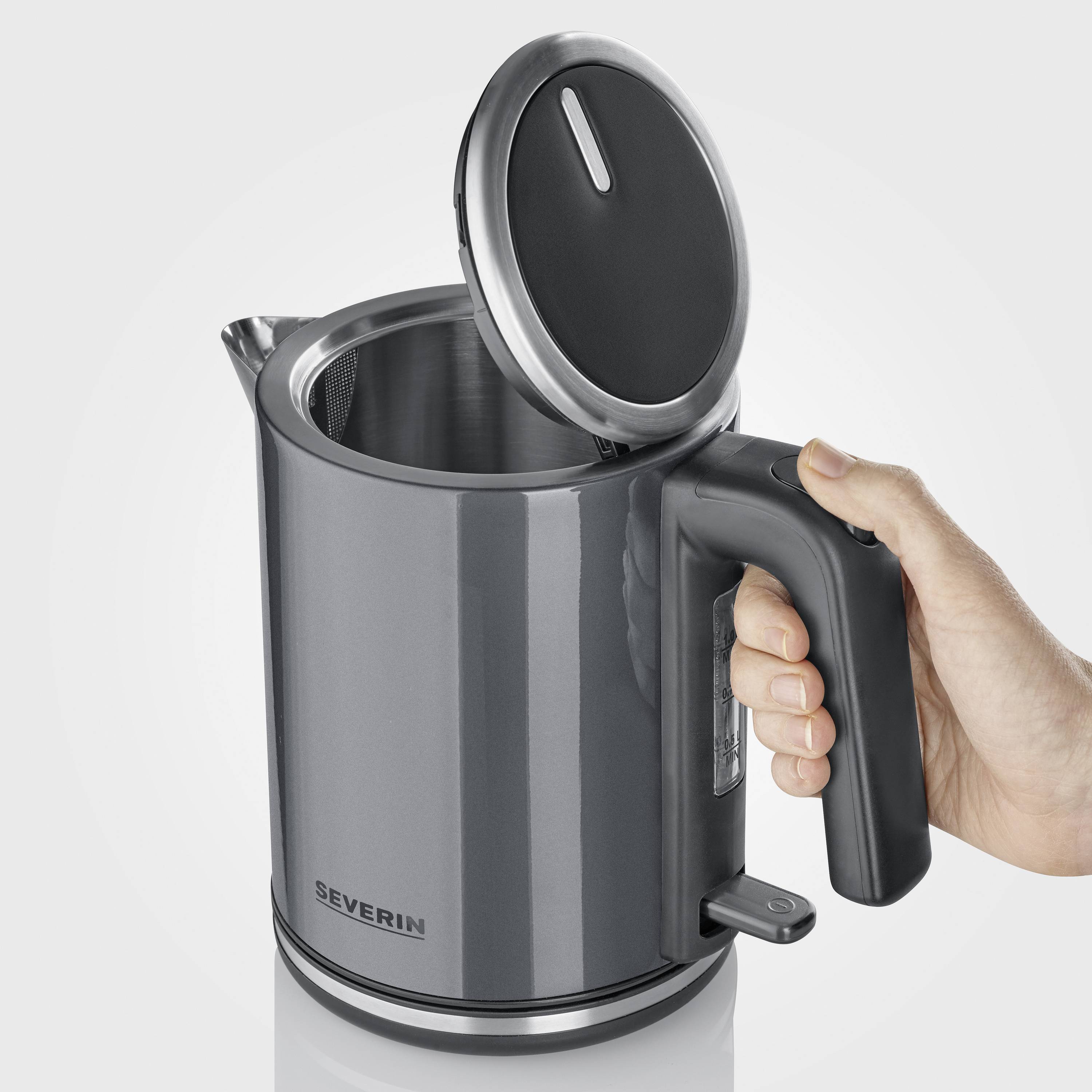 Bollitore Severin WK 9574 2400 W 1 l antracite/nero-1