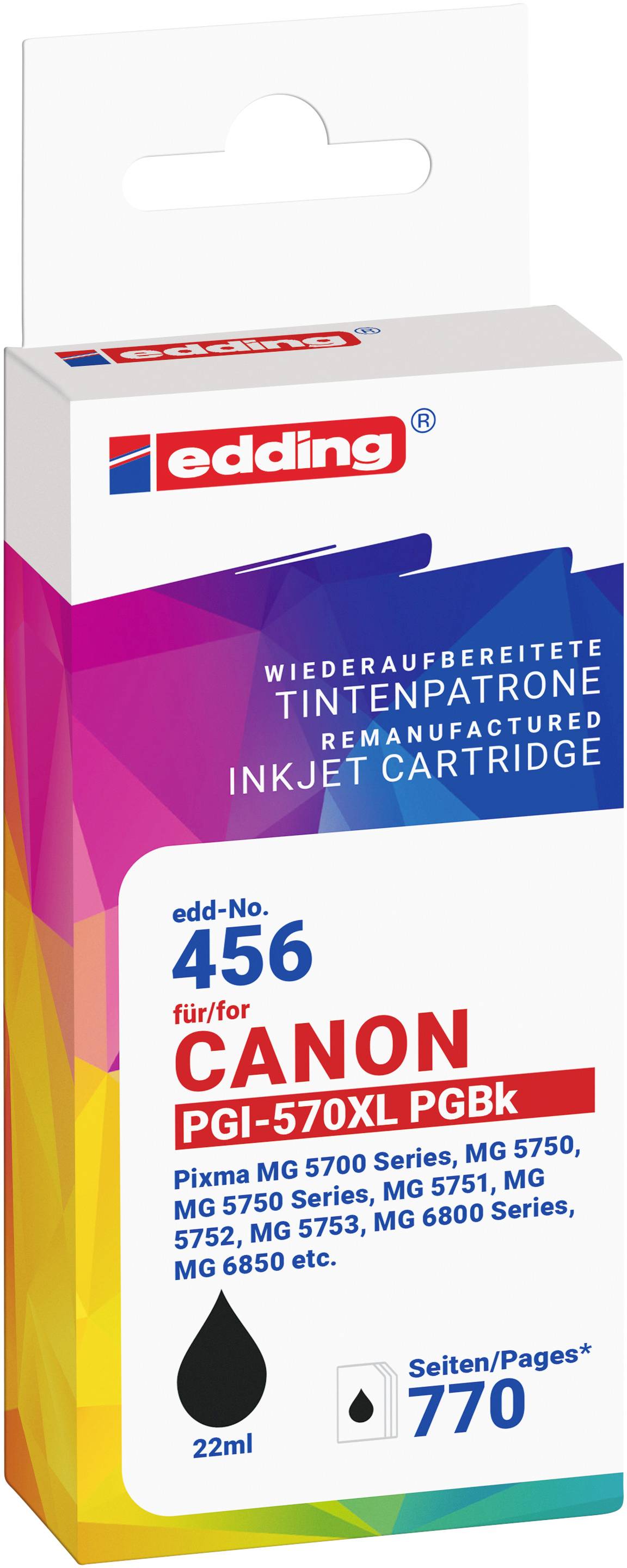 Cartuccia Edding Compatibile sostituisce Canon PGI-570XL Nero EDD-456 18-456-01