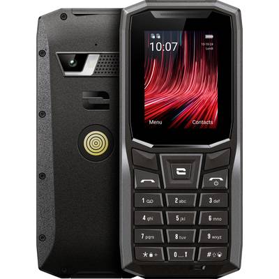 Un telefono cellulare robusto con tasti fisici, un piccolo display e una fotocamera posteriore. Ideale per l'uso all'aperto.