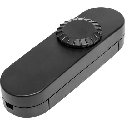 Un regolatore nero, rettangolare con una manopola rotonda al centro, probabilmente per regolazioni del volume o della sintonizzazione.