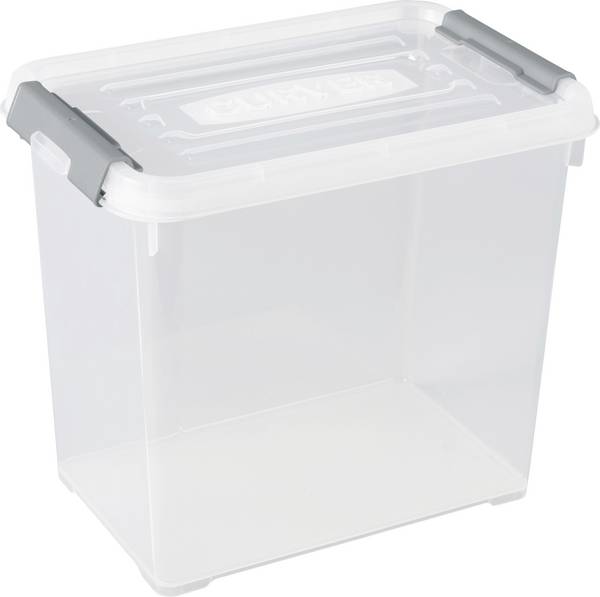Curver 243859  Scatola di immagazzinaggio HANDY impilabile (L x L x A) 294 x 194 x 254 mm Trasparente, Argento 1 pz.