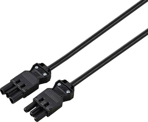 Sygonix SY-6676360  Cavo di prolunga  Nero 2 m