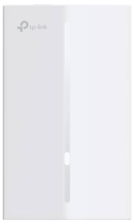 Un ripetitore Wi-Fi TP-Link dal design moderno e bianco.
