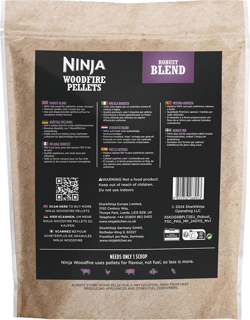 Ninja Woodfire Pellets Pellet Pellet di fumo
