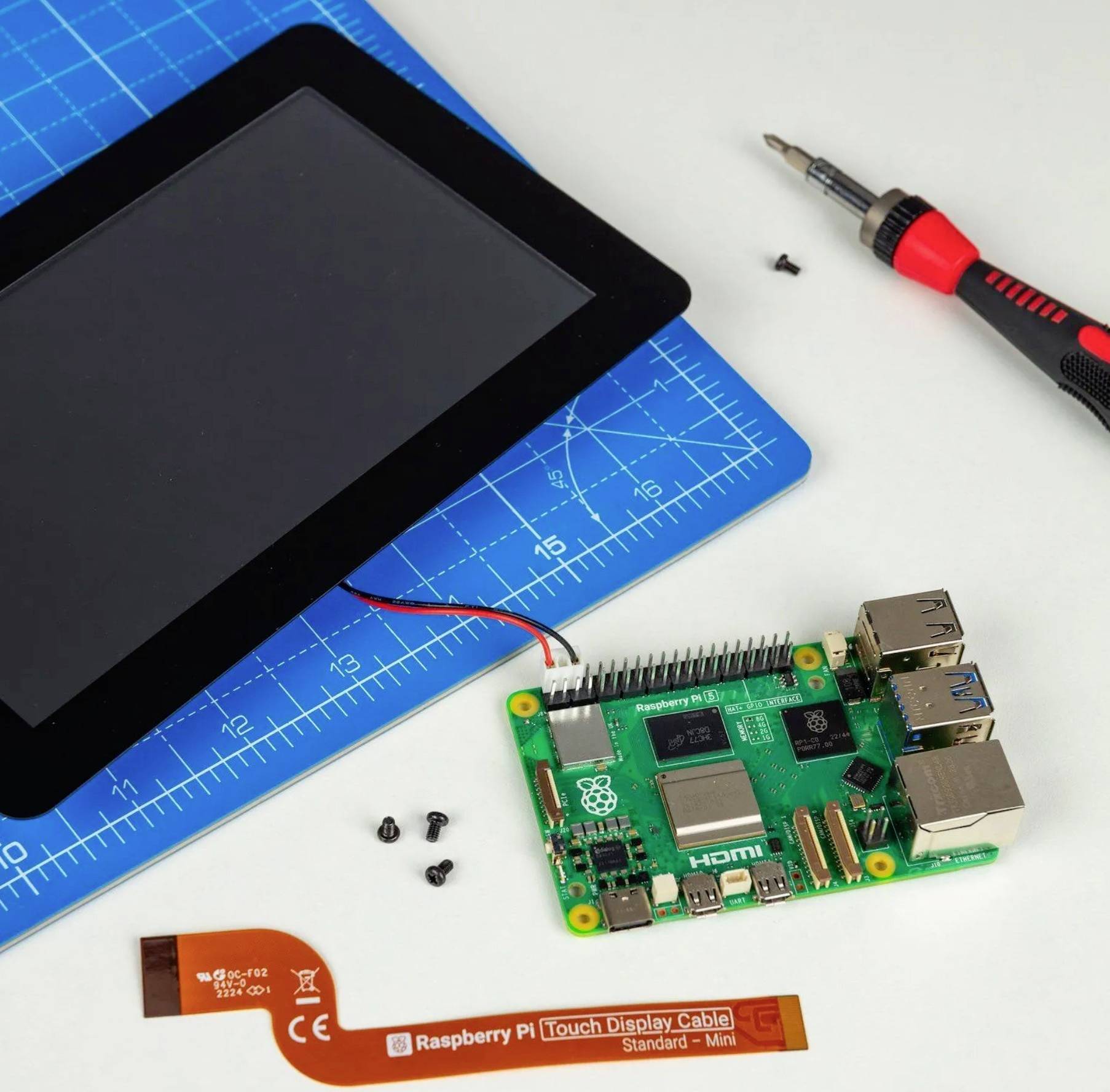 Modulo display Raspberry Pi® Touch Display 2 12.7 cm (5 pollici) 1280 x 720 Pixel Adatto per (kit di sviluppo): Raspberr-1