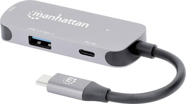 Manhattan Notebook Dockingstation  190299   incl. funzione di ricarica, Alimentazione USB-C®