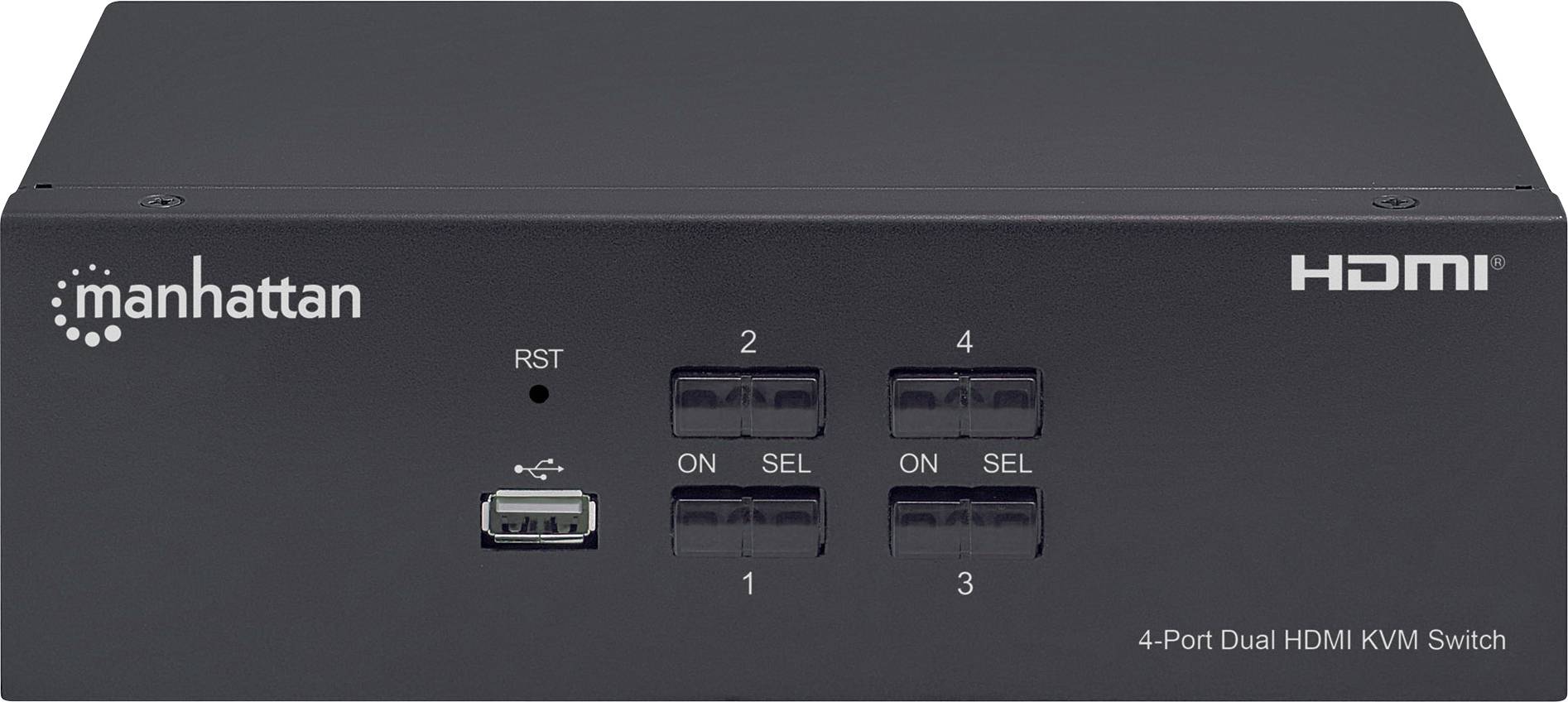 Manhattan 153539 switch per keyboard-video-mouse (kvm) Nero-0