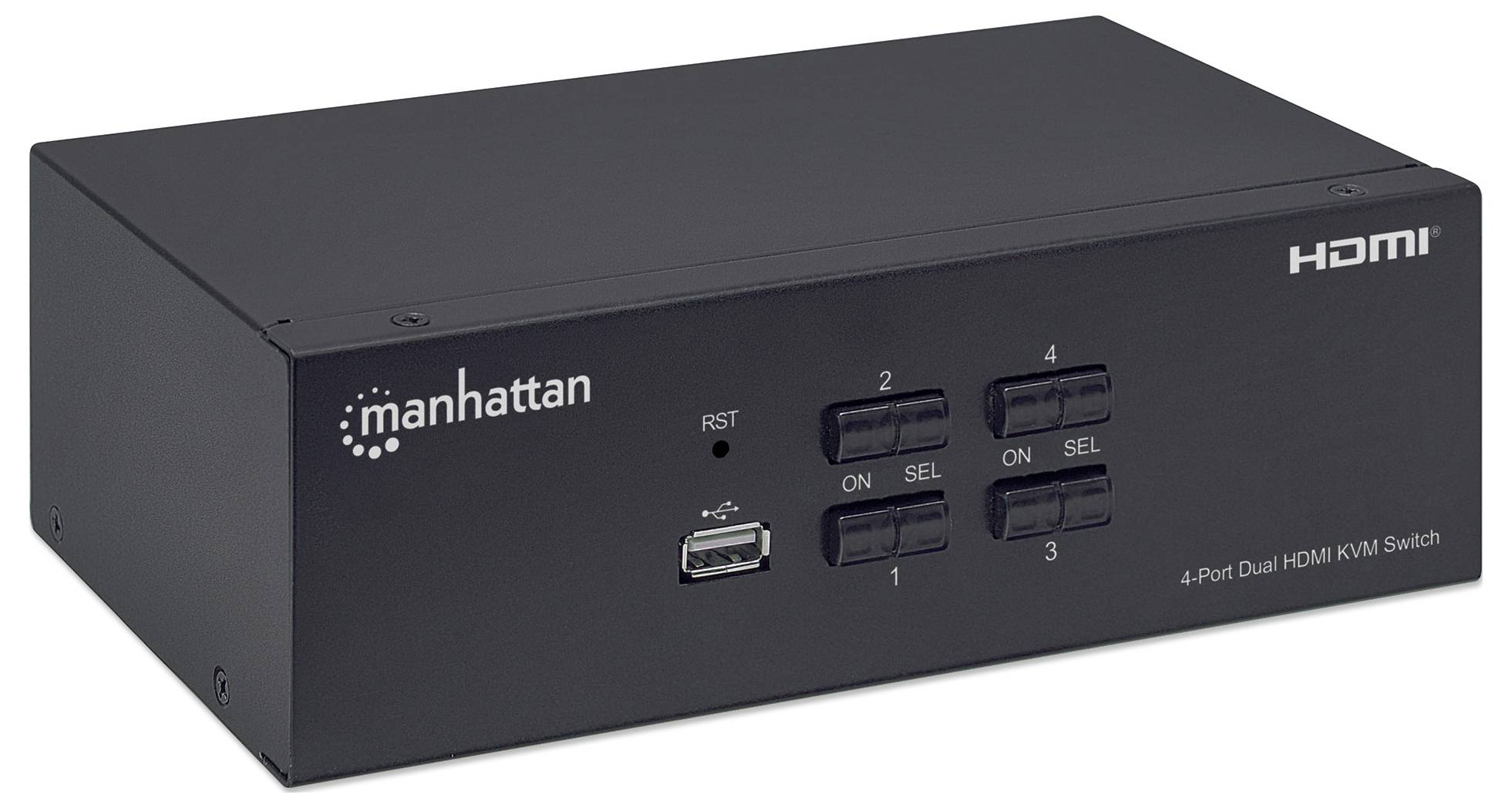 Manhattan 153539 switch per keyboard-video-mouse (kvm) Nero-1