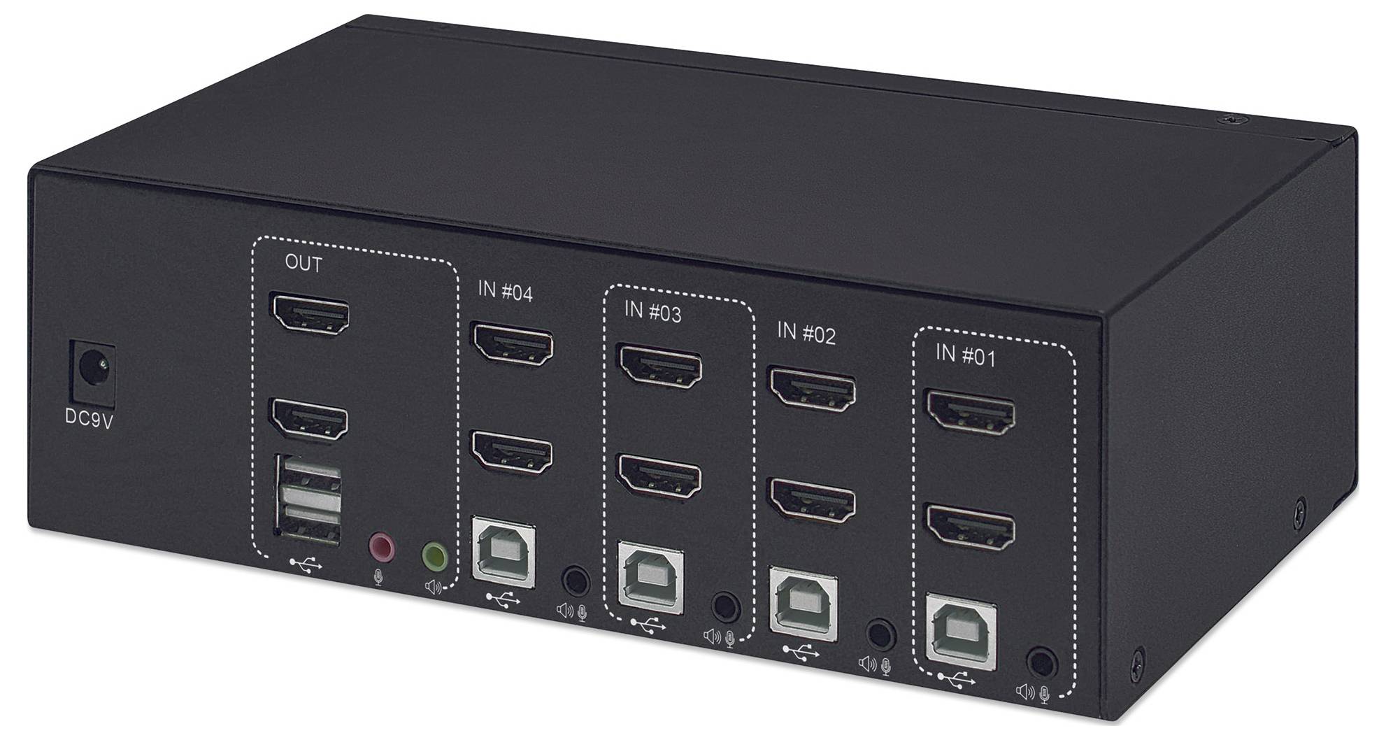 Manhattan 153539 switch per keyboard-video-mouse (kvm) Nero-2
