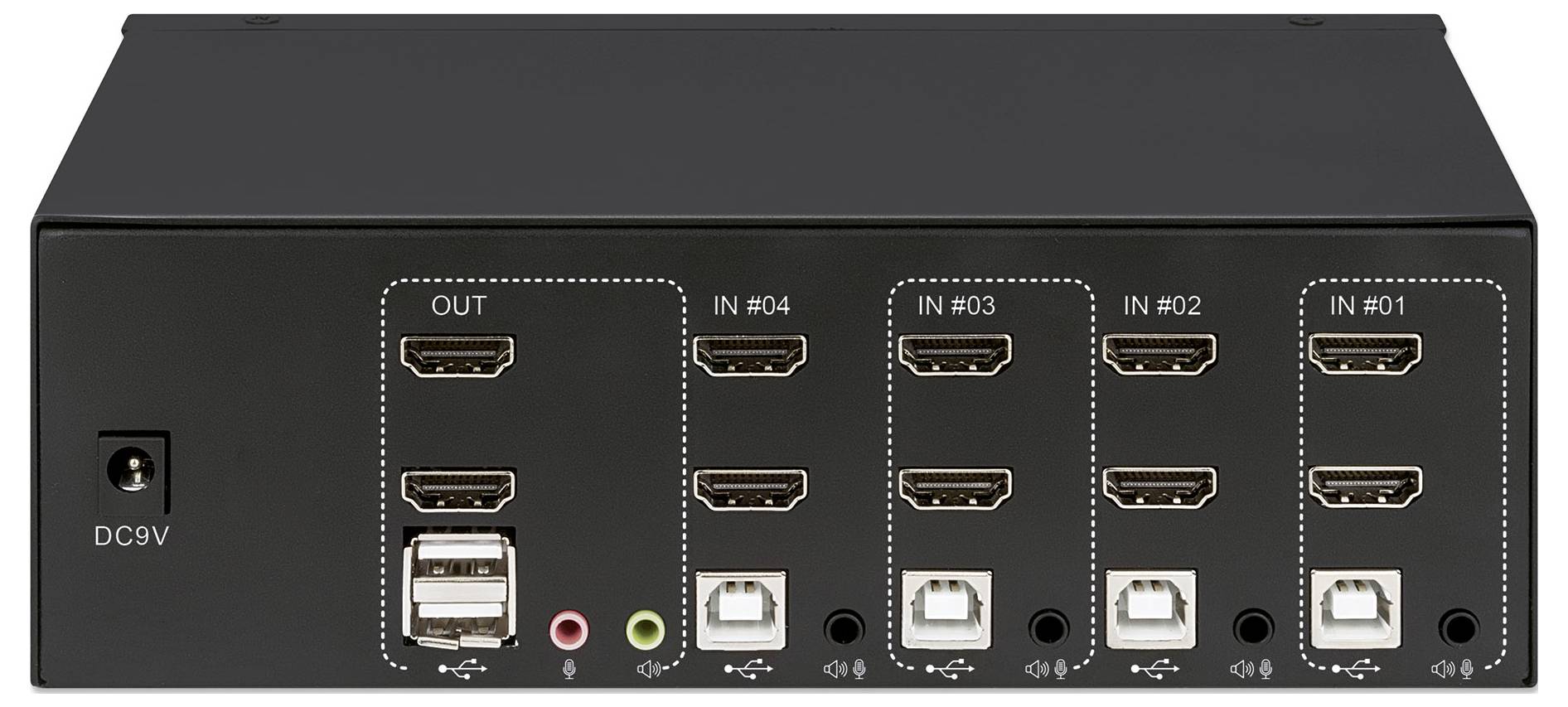 Manhattan 153539 switch per keyboard-video-mouse (kvm) Nero-3