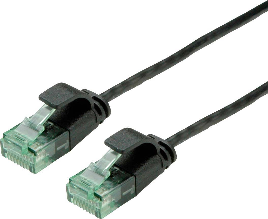 ROLINE RM Cavo patch UTP DataCenter Cat.6A (Classe EA), sottile, nero, 1,5 m-0