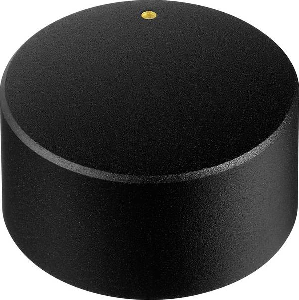 Monacor 0033200 KN-130 Manopola rotativa 6 mm Nero, Oro (Ø) 30 mm 1 pz.