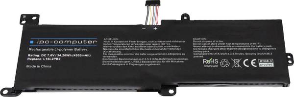 Batteria per notebook ipc-computer L16L2PB2 REPLACE 7.6 V 4500 mAh Lenovo
