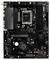 Scheda madre con logo ASRock, mostra il socket CPU, gli slot RAM e dissipatori di calore. Adatta per assemblaggio o riparazione di computer.