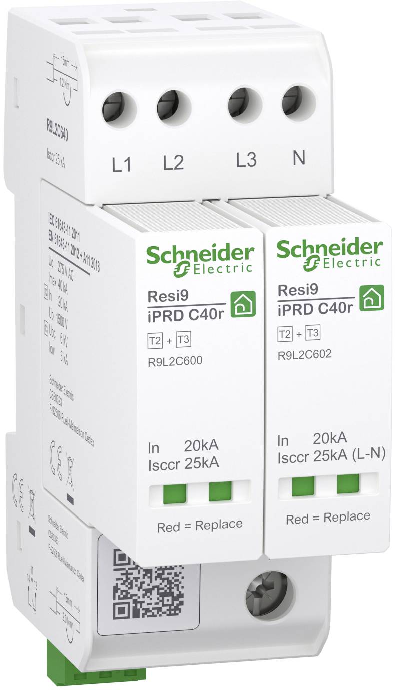 Schneider Electric R9L2C640 R9L2C640 Scaricatore di sovratensioni 40 kA Pezzo 1 pz.-0
