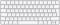 Tastiera per computer tedesca in layout Apple. Mostra tasti con lettere, numeri e simboli. Layout QWERTZ con tasti funzione.