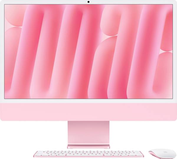 Apple iMac 24 Retina 4.5K (M4, 2024) 61 cm (24 pollici) Rosa  Apple M4 8‑Core CPU 16 GB RAM  256 GB SSD Apple Chip M4 (GPU Core 8‑)  MWUG3D/A