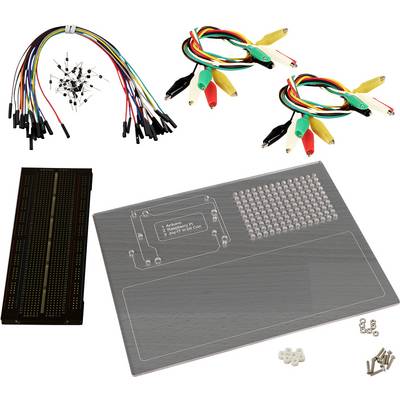 Pacchetto di apprendimento di Elettrotecnica contiene breadboard, ponticelli, clip a coccodrillo, viti. Ideale per esperimenti e circuiti.