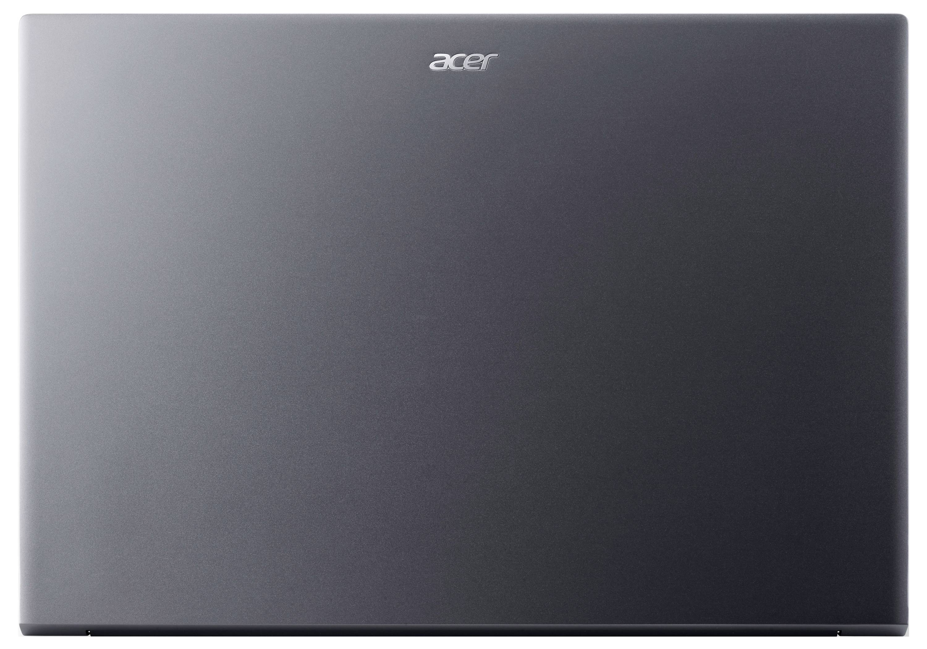 Un laptop Acer chiuso con un involucro argentato e lucido.