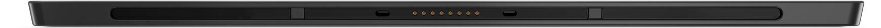 Una soundbar di colore nero con un design essenziale.