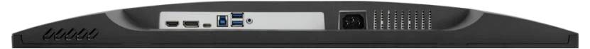 Dispositivo elettronico nero-grigio con molteplici porte e fessure di ventilazione.