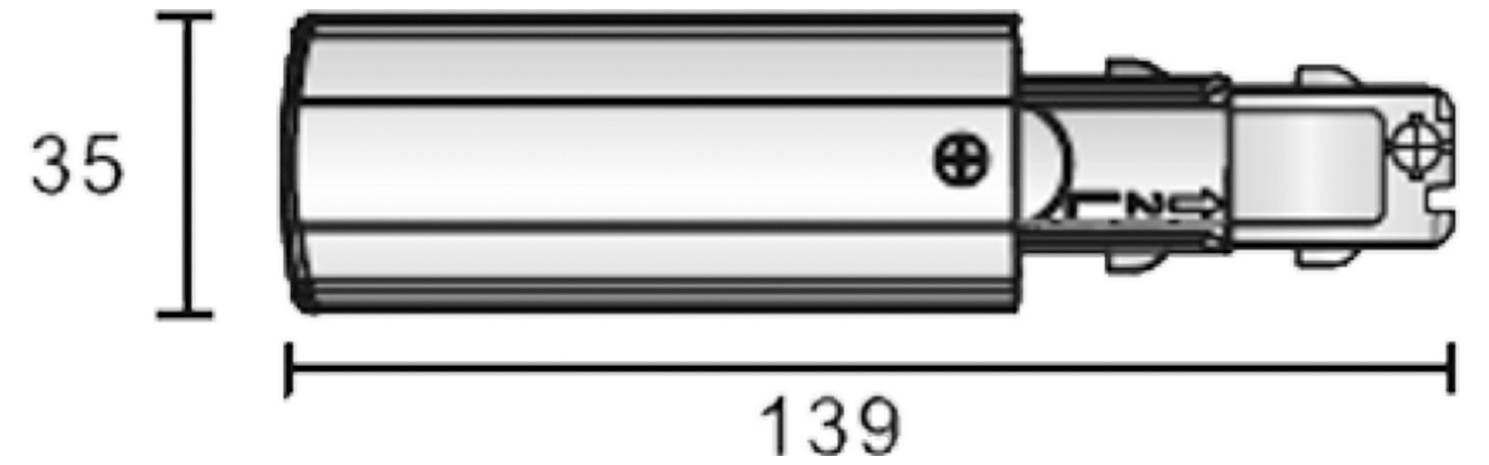 Deko Light 710515 D Line DALI Componente per sistema su binario ad alta tensione Alimentatore Nero grafite (RAL 9011)-3