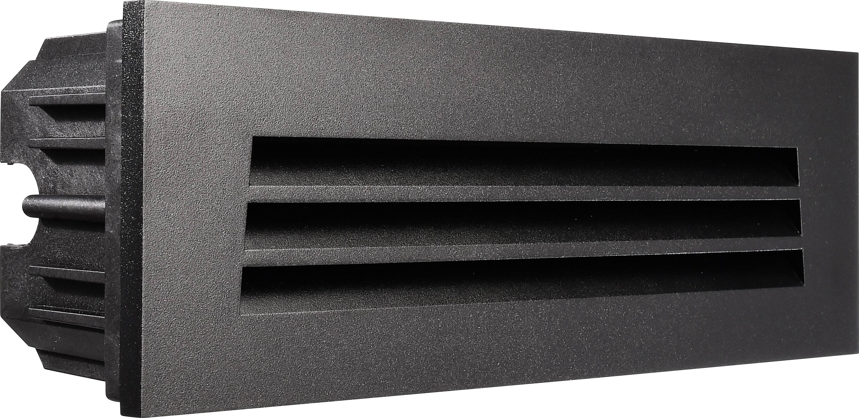 Componente elettronica in custodia nera con fessure di ventilazione, probabilmente destinata a scopi di raffreddamento in un dispositivo tecnico.