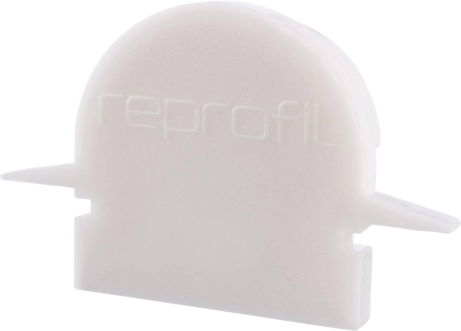 Un utensile bianco in plastica con la scritta 'reprofil', utilizzato per riparazioni in calcestruzzo.