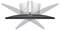 Un monitor di colore nero su un supporto flessibile che consente libertà di movimento verso l'alto, il basso, sinistra e destra.